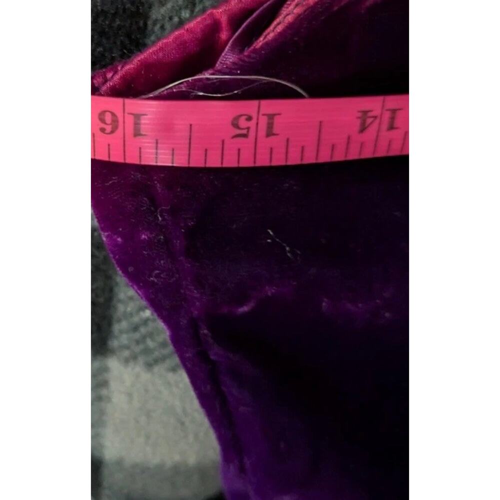 Vintage Jessica McClintock Gunne Sax Velvet Long Evening Dress Deep Purple 7 9 - Picture 9 of 11